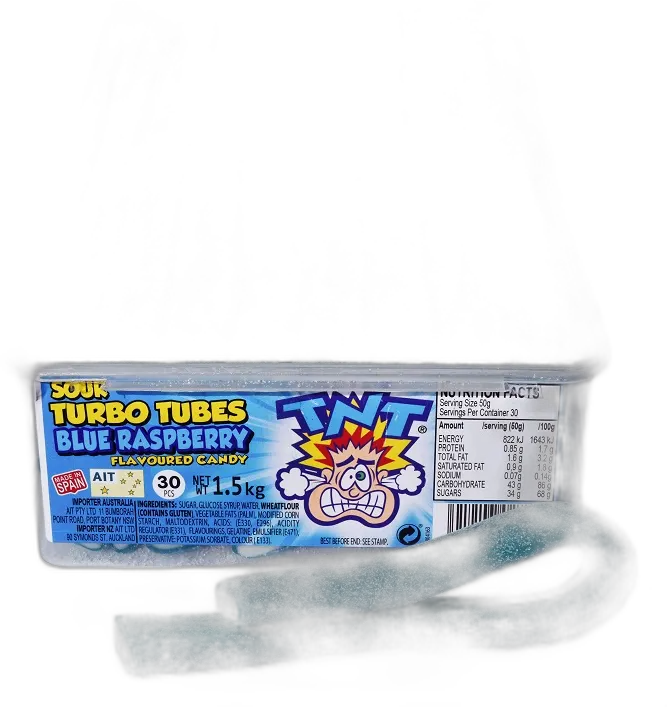 TNT Sour Turbo Tubes Blue Raspberry