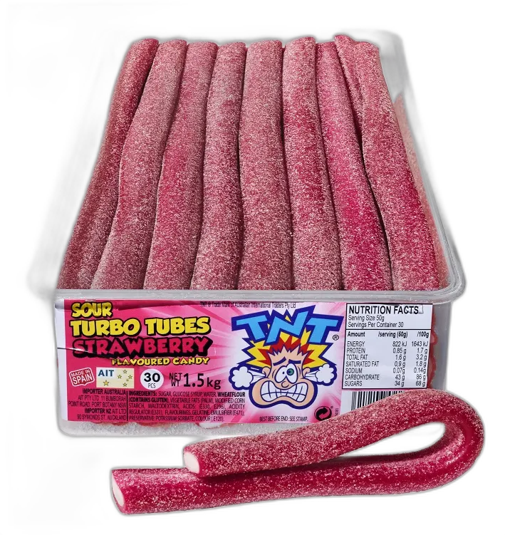 TNT Sour Turbo Tubes Strawberry