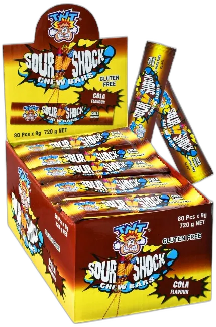 TNT Sour Shock Chew Bars Cola