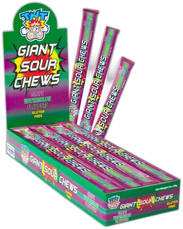 TNT Giant Chew Bar Grape/Watermelon