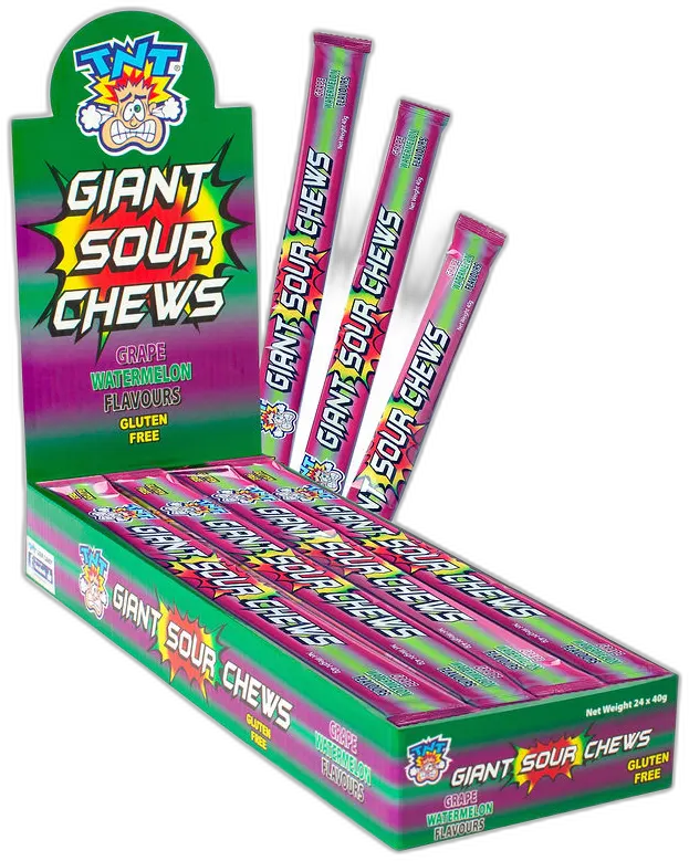 TNT Giant Chew Bar Grape/Watermelon