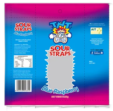 TNT Sour Blue Raspberry Straps