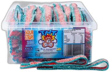TNT Sour Straps Blue Raspberry