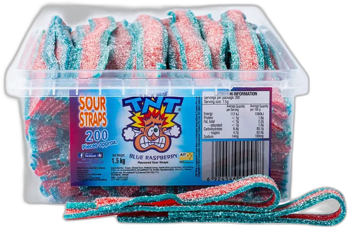 TNT Sour Straps Blue Raspberry
